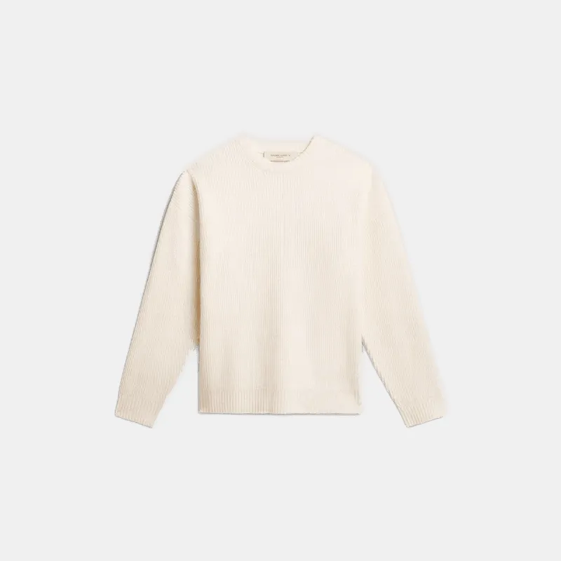 Cream Ribbed Sweater by J.Crew