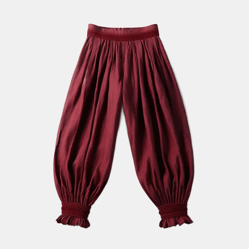 Burgundy Churidar Pants