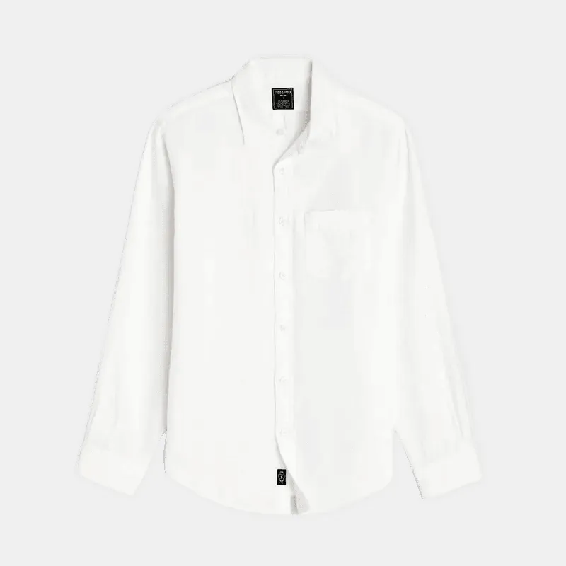 White Linen Button-Up Shirt by Quince