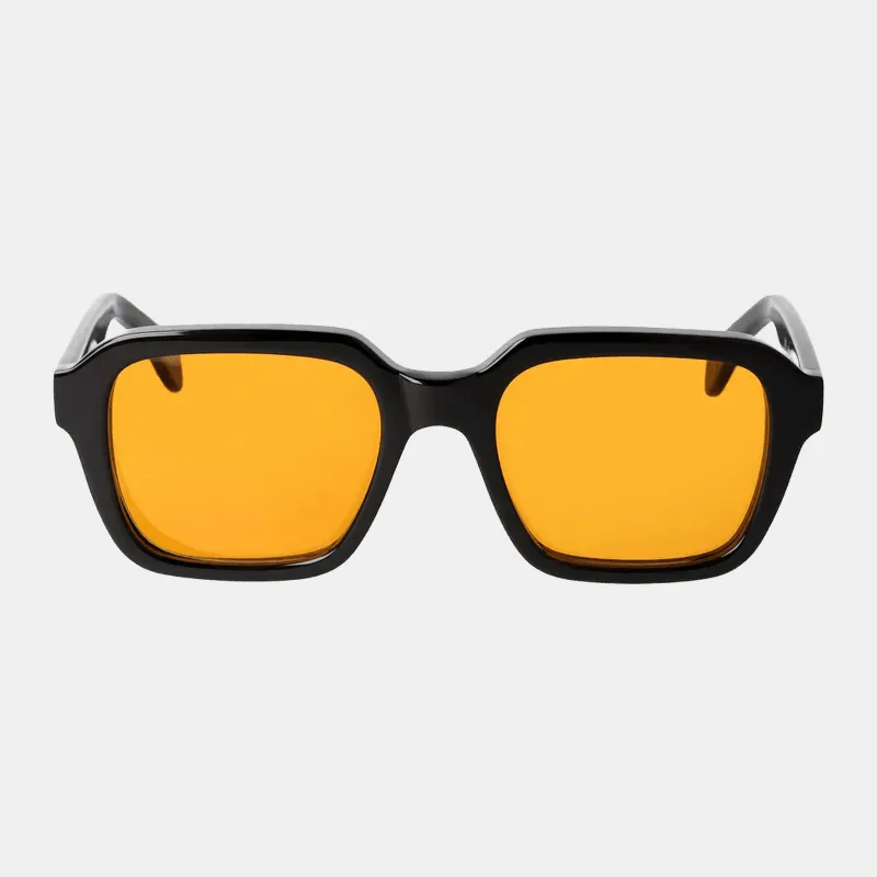 Black Sunglasses with Orange Lenses
